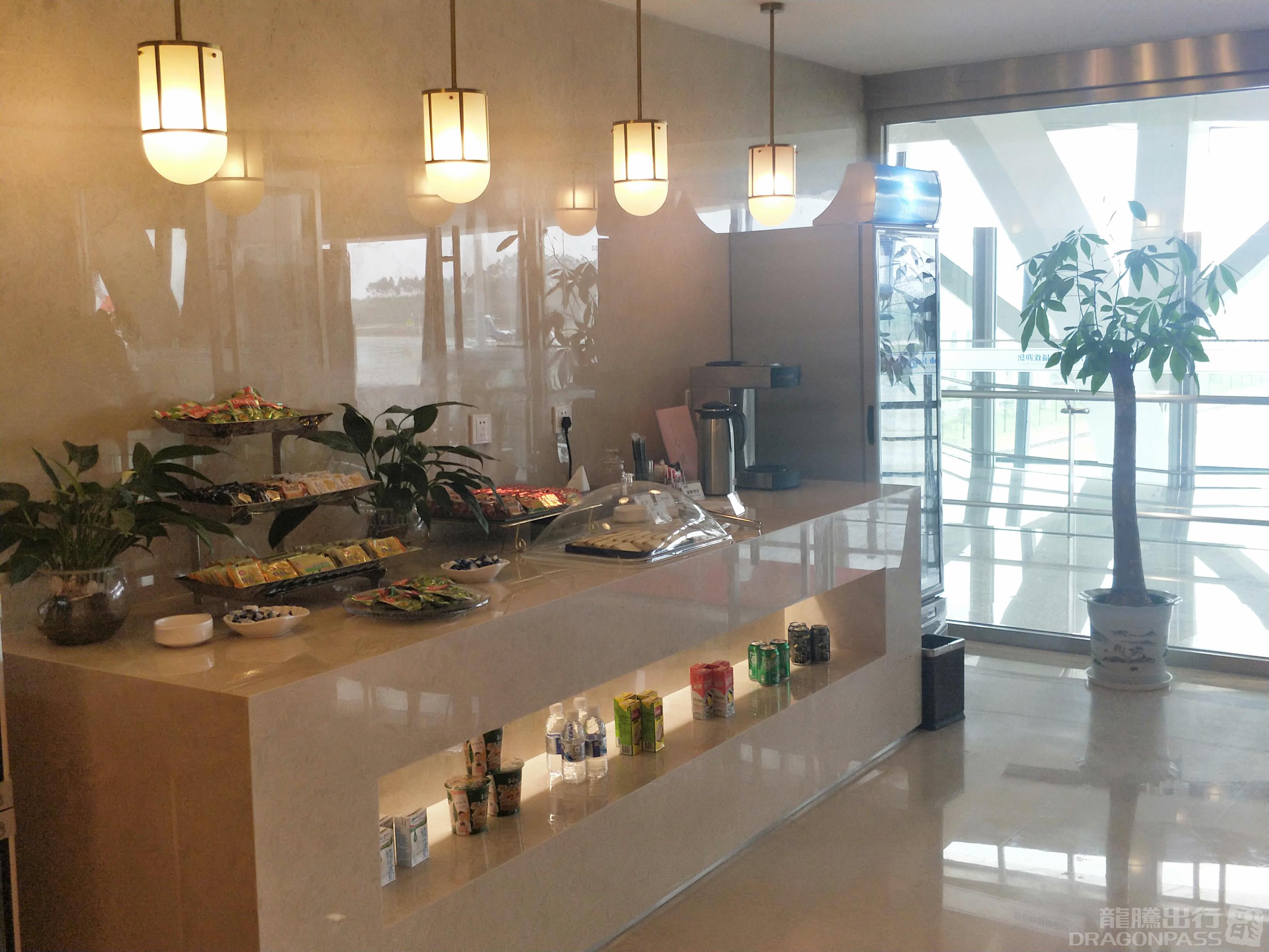 First Class/Business Class Lounge (Intl) — food & bar